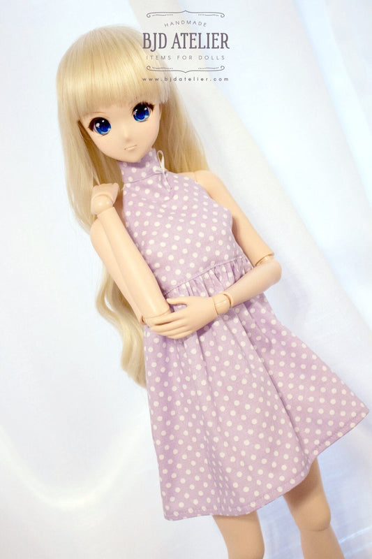 Polkadot Halter Doll Dress | BJD Clothing | Dress for Dollfie Dream & Smart Doll