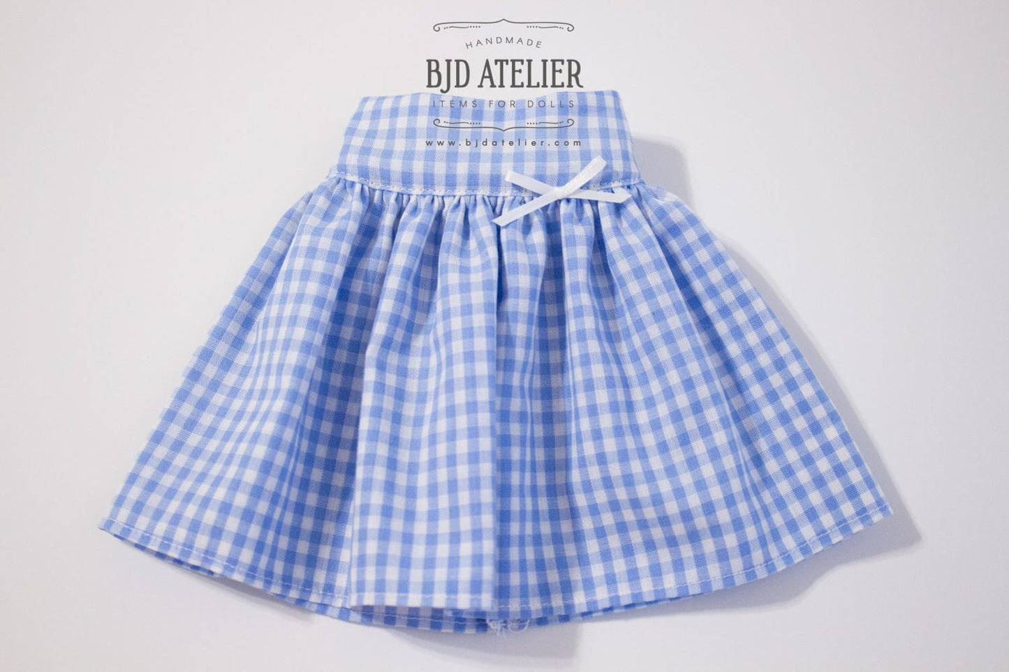 Blue Plaid Doll Skirt | BJD Clothing | Skirt for Dollfie Dream & Smart Doll