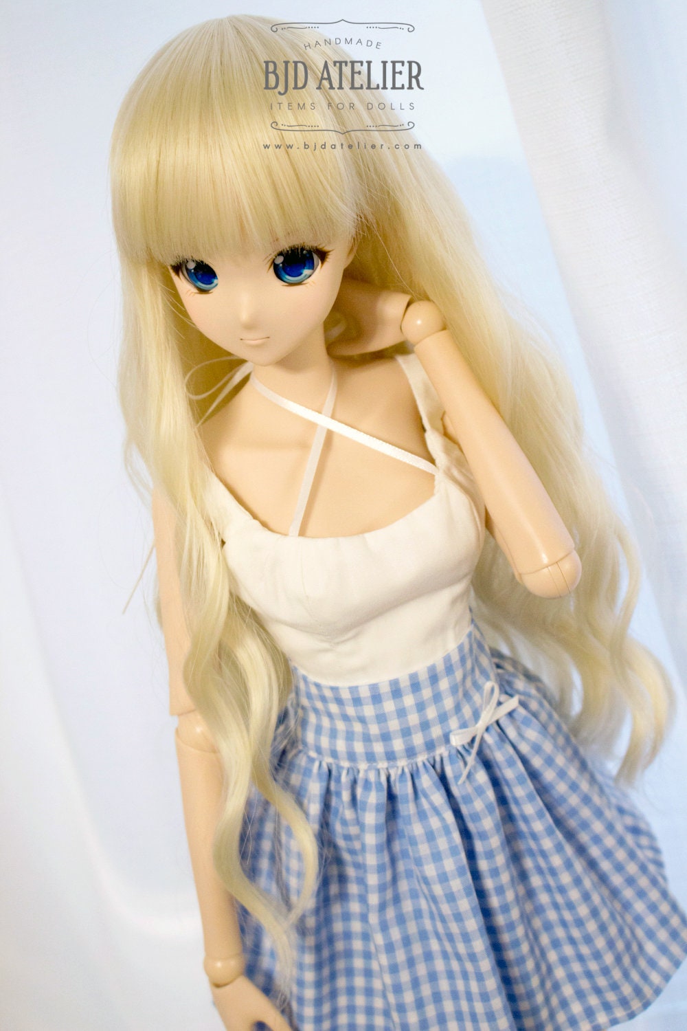 Blue Plaid Doll Skirt | BJD Clothing | Skirt for Dollfie Dream & Smart Doll